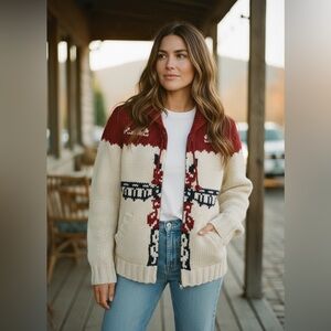Cowichan Knit Sweater with Totem Design